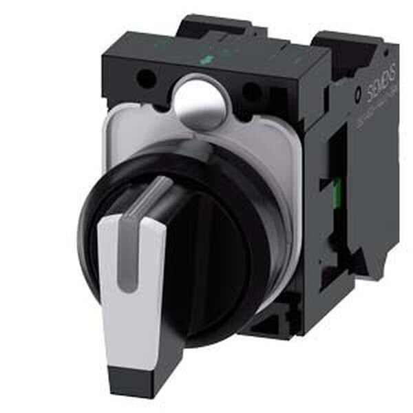 SIEMENS Knebelschalter beleuchtbar 22mm rund schwarz weiss