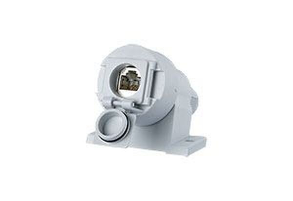 METZ CONNECT Datenanschlussdose lichtgrau 1xRJ45 E-DATindustry Cat.6A IP67 8(8)AP