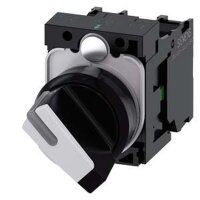 SIEMENS Knebelschalter beleuchtbar 22mm rund schwarz weiss