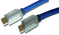 PROT HDMI-Kabel PHDMI S5 s/b Stoff-Mantel 5m