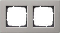 GIRA Abdeckrahmen 0212335 2fach flach E2 Edelstahl
