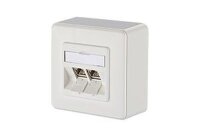 METZ CONNECT Datenanschlussdose reinweiss 2xRJ45...