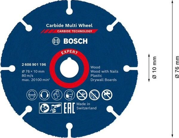BOSCH Trennscheibe EXPERT Carbide 76x10mm