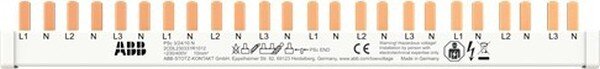 ABB Phasenschiene PSc 3/24/10 N 3Ph.+N 12 Module 24Pins
