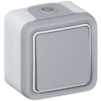 LEGRAND Wippschalter Plexo IP55 69716 Kreuz FR AP grau
