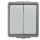 SIEMENS AP-Doppelwechselschalter 5TA4708 IP44 10A 250V 66x75mm