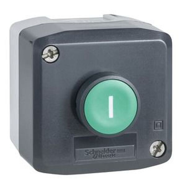 Schneider Electric Geh&auml;use XALD102 Befestigung mit 1Taster gr&uuml;n