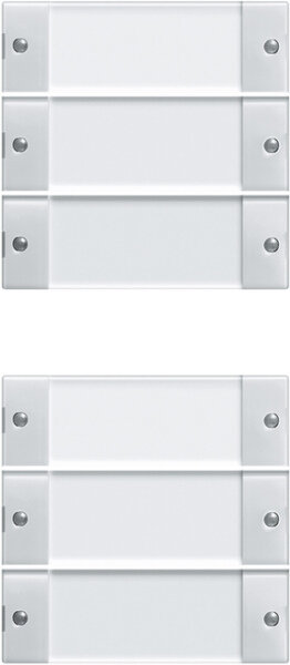 GIRA Wippenset 213603 6fach Beschriftungsfeld System 55 Klar/rw