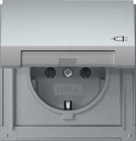 GIRA Steckdose SCHUKO 445465 Klappdeckel TX44 F Alu