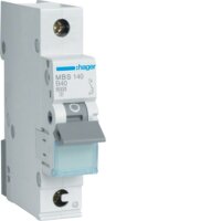 HAGER Leitungsschutzschalter MBS140 1polig B40A 6kA QC 1M