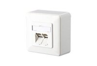 METZ CONNECT Datenanschlussdose reinweiss 2xRJ45 E-DAT C6...