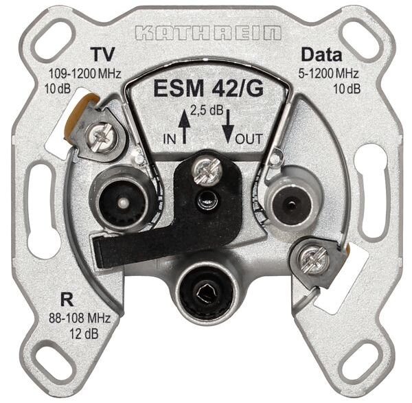 KATHREIN modem-Durchschleifdose ESM 42/G 3fach