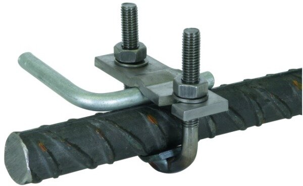 DEHN Armierungsklemme 308045 f. Rd 10mm u. Fl 30-40mm St/blank