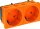 OBO Steckdose SCHUKO 33&deg; 2-f. 250V 10/16A reinorange RAL2004
