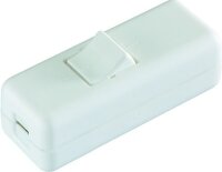 BACHMANN Schnurzwischenschalter 924.052 2polig weiss/weiss