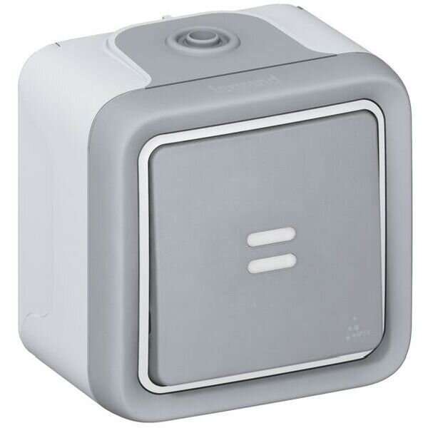LEGRAND Wipptaster  Plexo IP55 69724 1-pol bel Wechsel FR AP grau