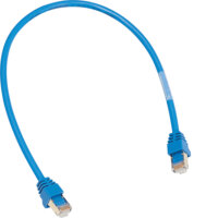HAGER Patch-Kabel ZZ45WAN100 2xRJ45 Stecker blau 1m