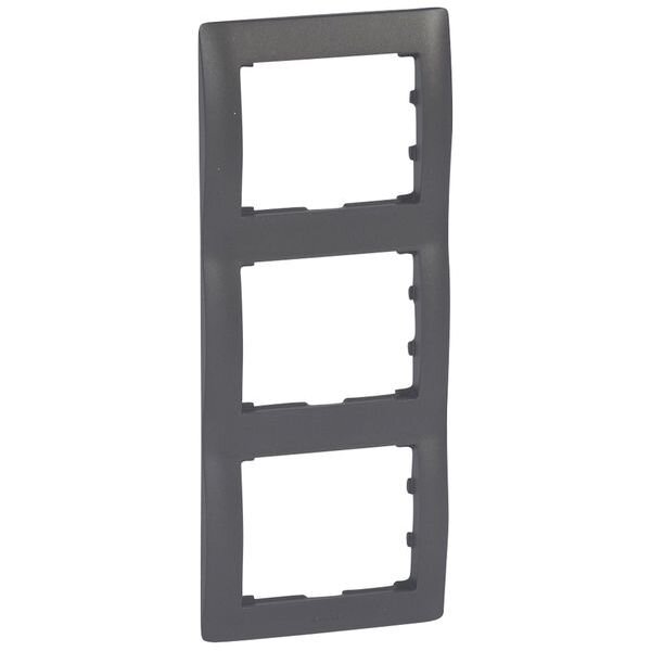 LEGRAND Rahmen 771207 3fach senkrecht Galea dark bronze