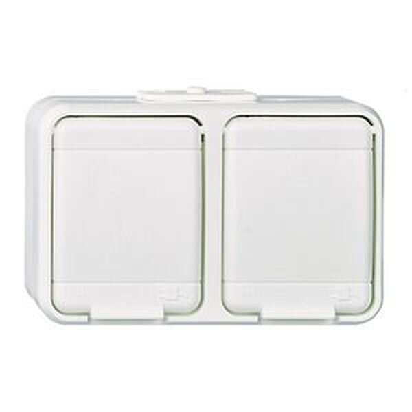 ELSO Steckdose 445404 2f. 16A waagerecht AquaTop rw