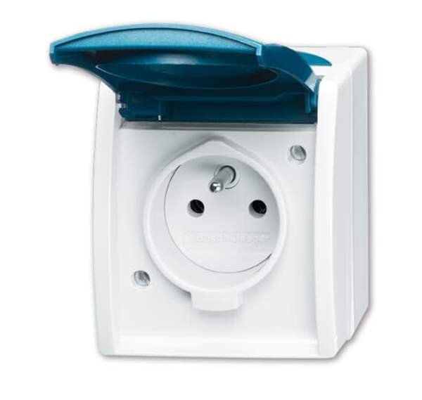 BUSCH-JAEGER Steckdose 20 MW-53-500 Erdungsstift ocean gr/blgr