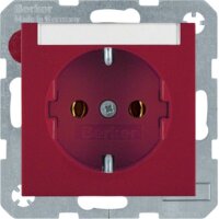 BERKER Steckdose SCHUKO 47508902 mit Beschriftungsfeld...