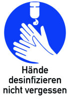 PROT Gebotszeichen PGZHD Hände desinfizieren