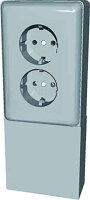 ELSO Steckdose 515500 2fach 16A RENOVIERUNG perlwei&szlig;