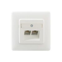 RUTENBECK Datenanschlussdose Cat6 flex 2xRJ45s Unterputz...