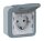 LEGRAND Steckdose 69730 1fach FR AP Plexo IP44 grau