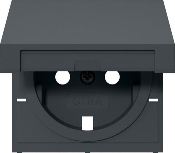 GIRA Abdeckung 492228 SCHUKO-SDO Klappdeckel System 55 Anthrazit