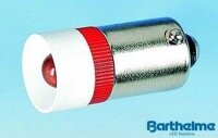 BARTHELME Single-LED 10x25mm BA9s 230V AC/DC weiss