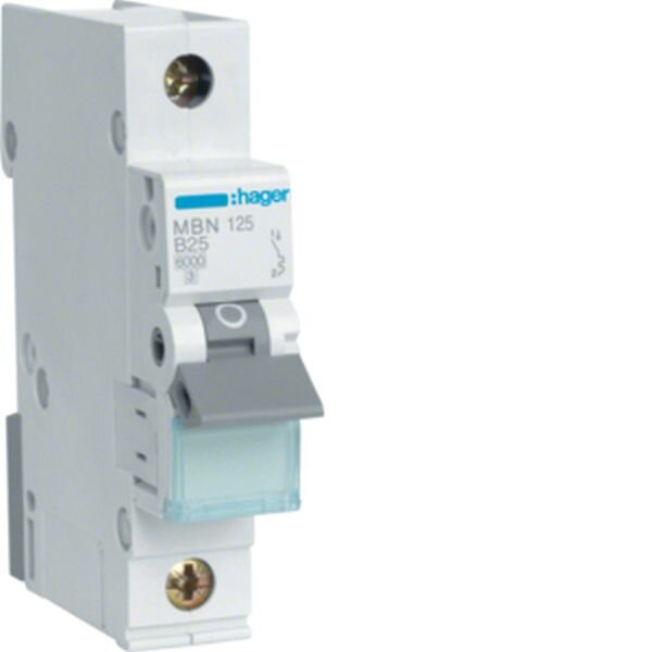 HAGER Leitungsschutzschalter MBN125 1polig B25A 6kA 1M