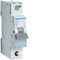 HAGER Leitungsschutzschalter MBS110 1polig B10A 6kA QC 1M