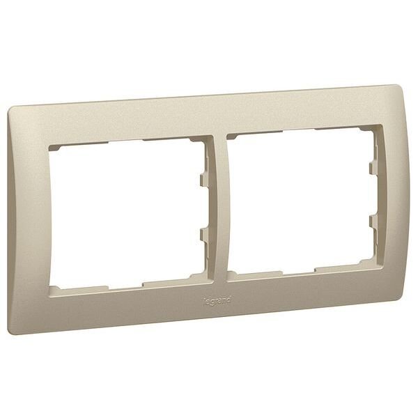LEGRAND Rahmen Galea 771402 2fach waagerecht titanium