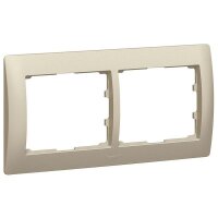 LEGRAND Rahmen Galea 771402 2fach waagerecht titanium