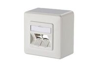 METZ CONNECT Moduldose 2Port AP leer 43mm reinweiss