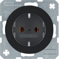 BERKER Steckdose SCHUKO 47432045 schwarz glänzend