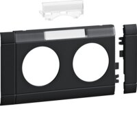 HAGER TEHALIT Modularblende 2fach Steckd beschr. 80mm...