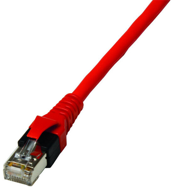 PROTEC.net Patchkabel halogenfrei rot PPK6A Cat6A-ISO 4P27 S/FTP 2xRJ45 2,0m
