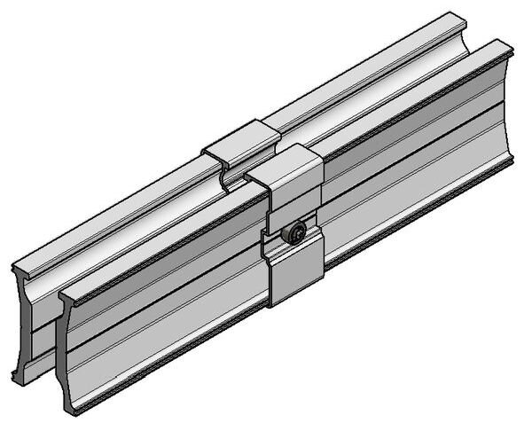 SL RACK Modultragprofil-Verbinder Innenverbinder m. Tr&auml;ger RAIL 60