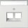 GIRA Abdeckung 2640112 Beschriftungsfeld Mod Jack 30&deg; 2f Fl&auml;che rw