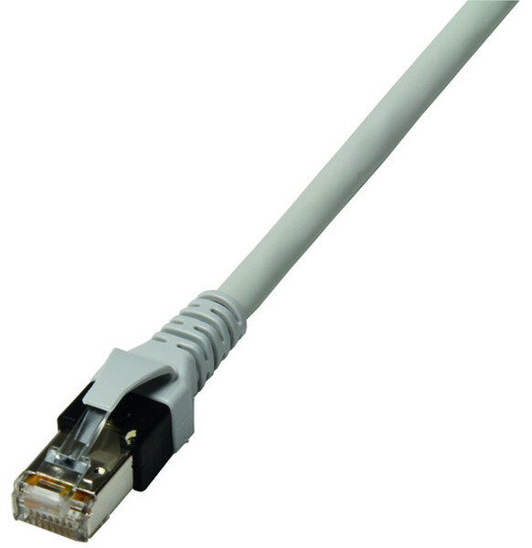 PROTEC.net Patchkabel halogenfrei grau PPK6A Cat6A-ISO 4P27 S/FTP 2xRJ45 1,5m