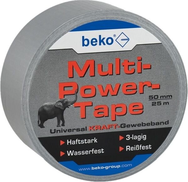 BEKO Kraft-Gewebeband Multi-Power-Tape 50mmx25M silber