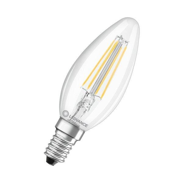 LEDVANCE LED-Leuchtmittel LED CLB40 4W 827 FILCL E14 P