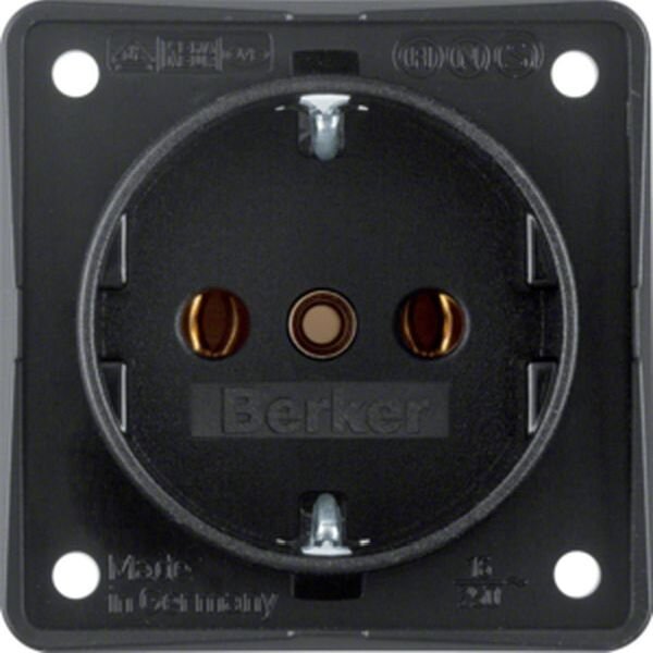 BERKER Steckdose SCHUKO 9418505 schwarz matt