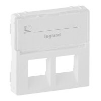 LEGRAND Abdeckung VLIFE RJ11/RJ45 BF 2fach ultraweiss