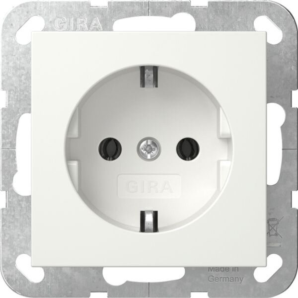 GIRA Steckdose SCHUKO 418827 System 55 Reinwei&szlig; seidenmatt