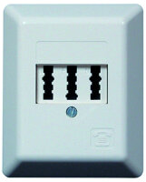 1PROT Telefondose AP 2x6/6NF/F  rw PTAE