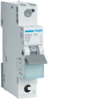 HAGER Leitungsschutzschalter MBS116 1polig B16A 6kA QC 1M