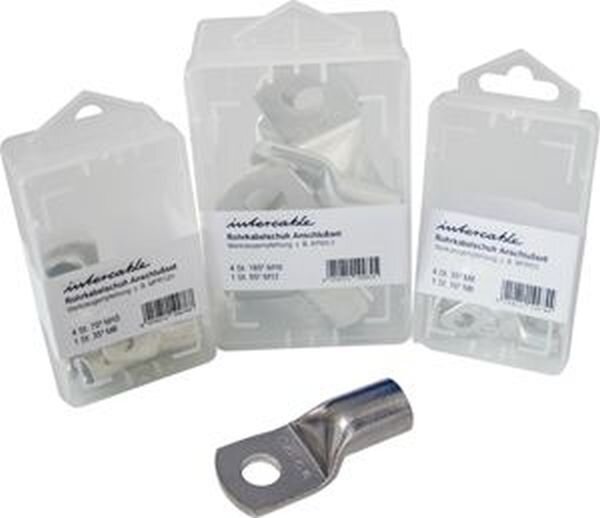 INTERCABLE Rohrkabelschuh R-Serie ICR66SB10 6qmm M6 SB-Box verzinnt 10Stk